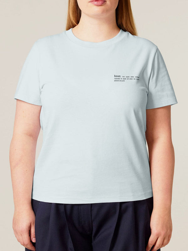 hewn. Womens Classic-fit Organic Cotton T-shirt in Blue Ice