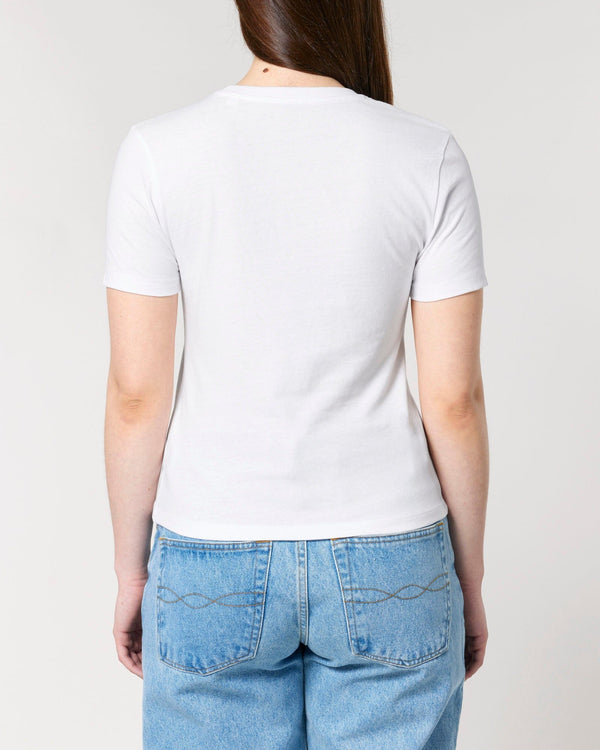 hewn. Womens Organic Cotton Fitted T-shirt in Snow White