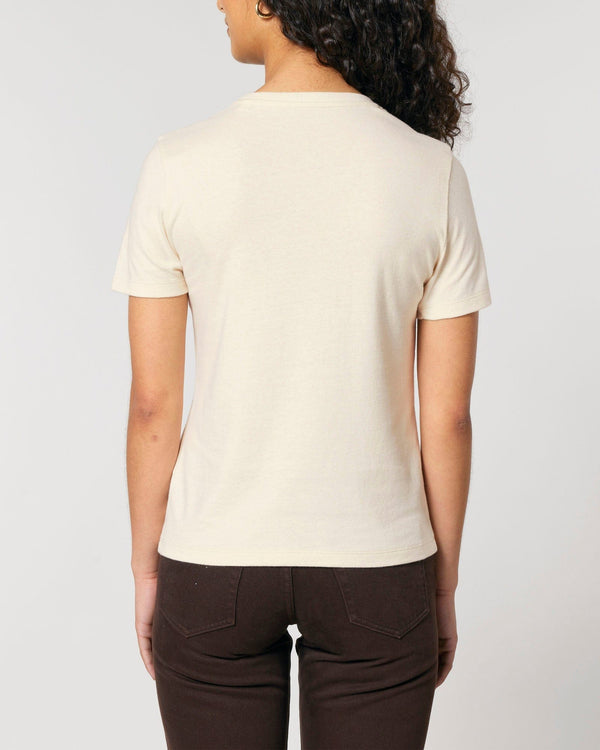 hewn. Womens Organic Cotton Fitted T-shirt in Natural Cotton