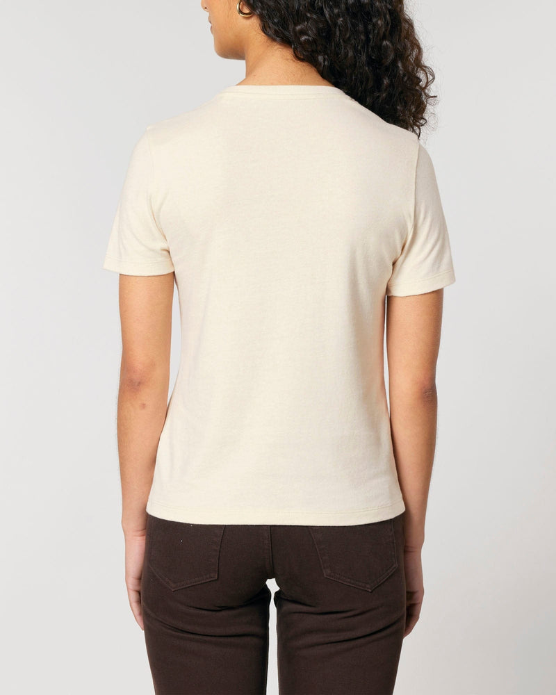 hewn. Womens Organic Cotton Fitted T-shirt in Natural Cotton