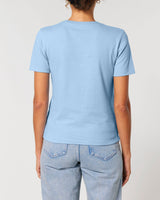 Immaculate Vegan - hewn. Womens Organic Cotton Fitted T-shirt in Sky Blue