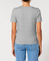 Immaculate Vegan - hewn. Womens Organic Cotton Fitted T-shirt in Rock Grey Marl