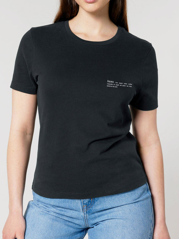 Women's Organic Cotton Fitted T-Shirt | Jet Black