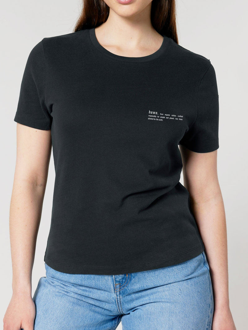 Women's Organic Cotton Fitted T-Shirt | Jet Black