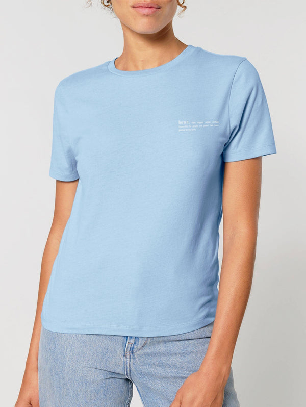 Women's Organic Cotton Fitted T-Shirt | Sky Blue
