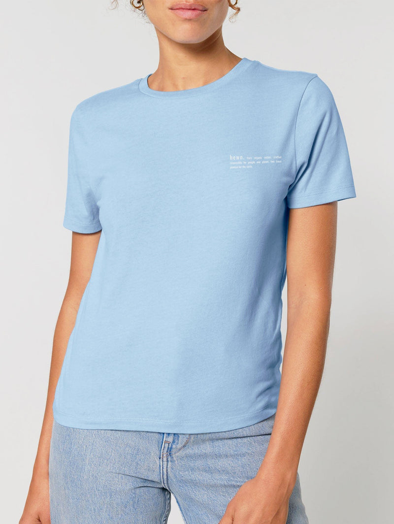 Women's Organic Cotton Fitted T-Shirt | Sky Blue