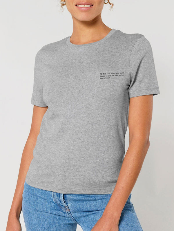 Women's Organic Cotton Fitted T-Shirt | Rock Grey Marl