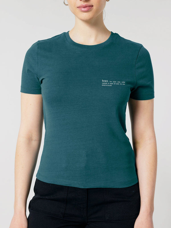 Women's Organic Cotton Fitted T-Shirt | Ocean Blue