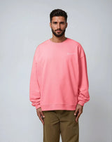 Immaculate Vegan - hewn. Mens Organic Cotton Signature Oversized Sweatshirt in Flamingo Pink