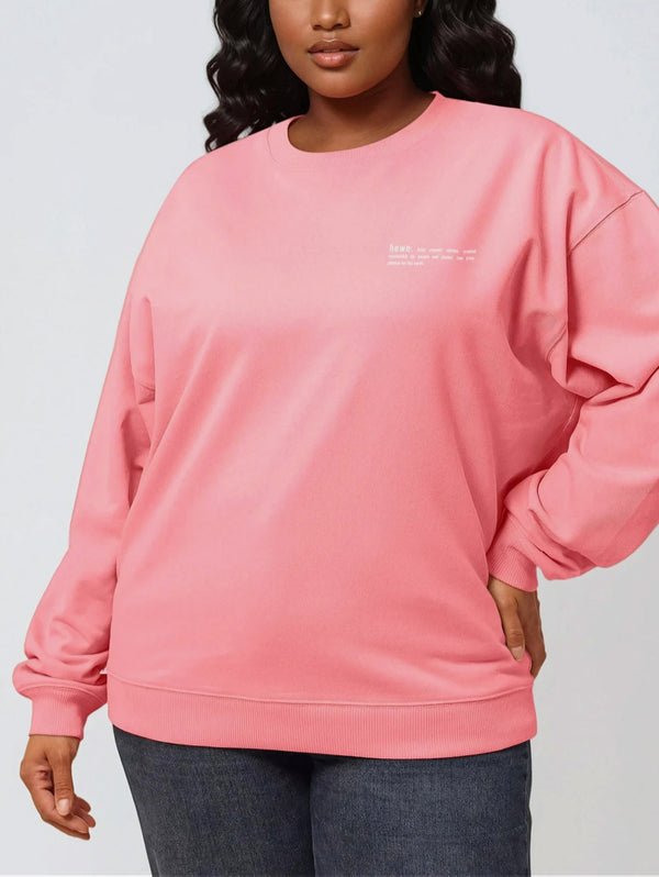 Women's Organic Cotton Signature Oversized Sweatshirt | Flamingo Pink