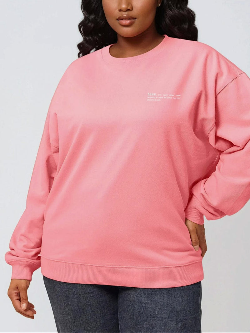 Women's Organic Cotton Signature Oversized Sweatshirt | Flamingo Pink