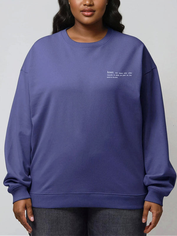 Women's Organic Cotton Signature Oversized Sweatshirt | Dusk Purple