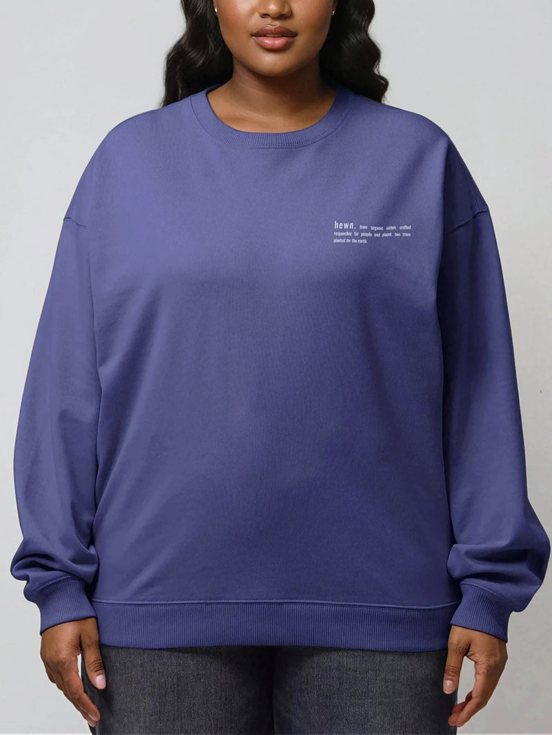 Women's Organic Cotton Signature Oversized Sweatshirt | Dusk Purple