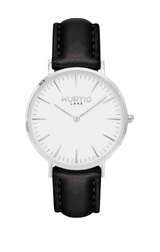 Immaculate Vegan - Hurtig Lane Mykonos Vegan Leather Watch Silver, White & Chestnut Black