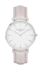 Immaculate Vegan - Hurtig Lane Mykonos Vegan Leather Watch Silver, White & Chestnut Cloud