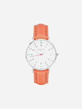 Immaculate Vegan - Hurtig Lane Moderno Vegan Leather Watch Silver, White & Green Coral