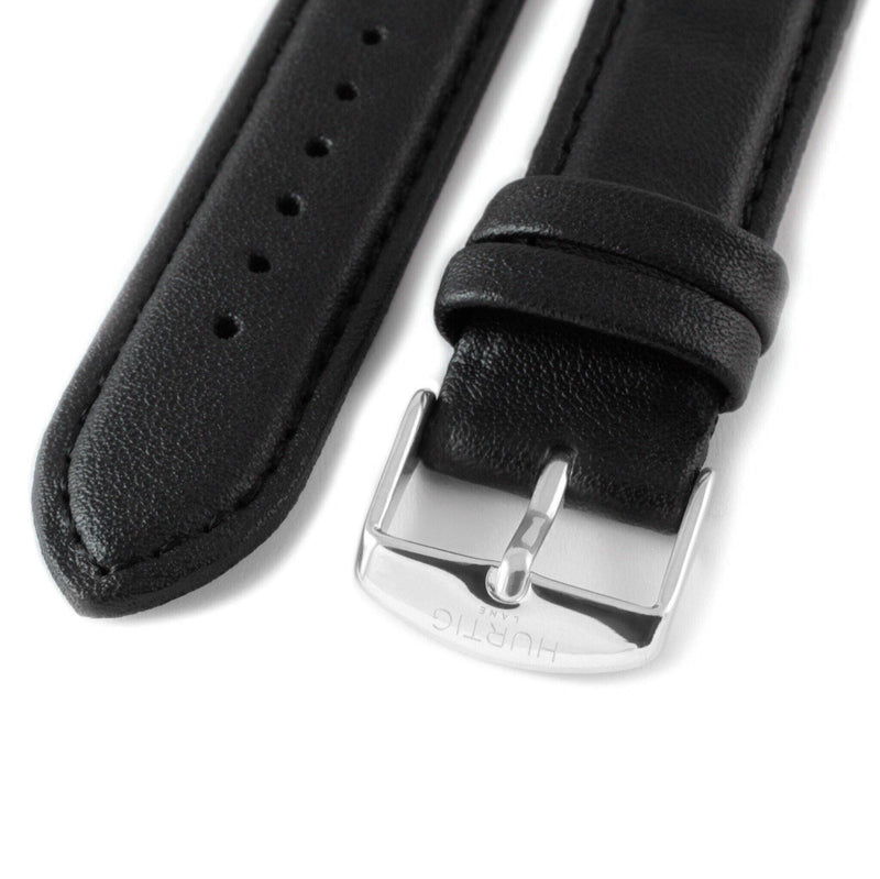 Hurtig Lane Mykonos CACTUS Leather Watch Silver, White & Black