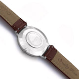 Immaculate Vegan - Hurtig Lane Mykonos Vegan Leather Watch Silver, White & Chestnut