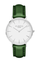 Immaculate Vegan - Hurtig Lane Mykonos Vegan Leather Watch Silver, White & Chestnut