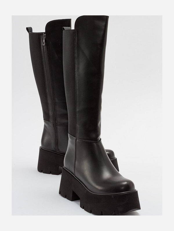 Prologue Shoes Solo Black Platform Boot (Women)