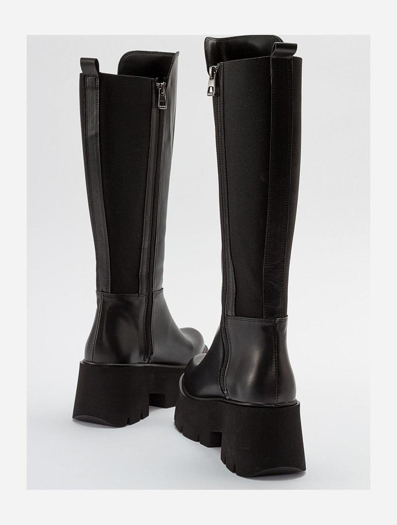 Prologue Shoes Solo Black Platform Boot (Women)