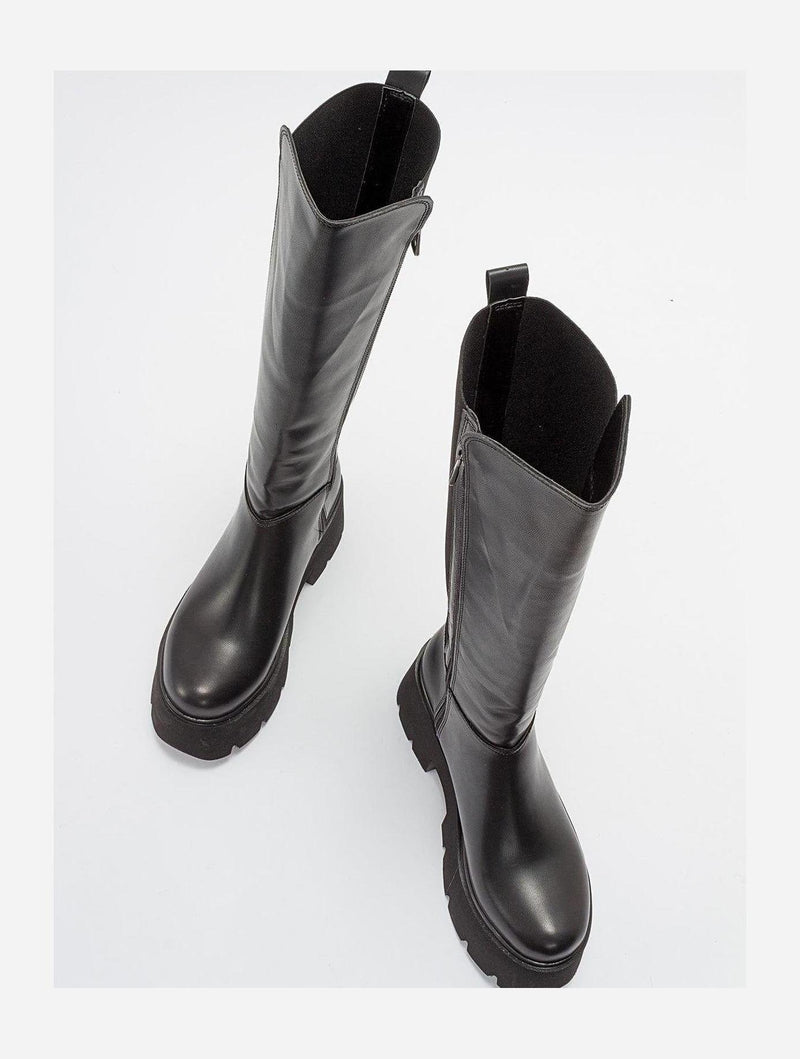 Prologue Shoes Solo Black Platform Boot (Women)