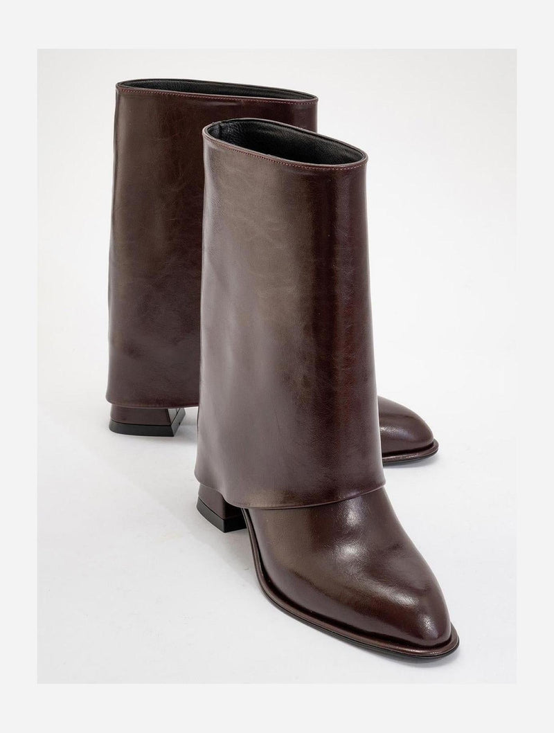 Prologue Shoes Ellas Burgundy Chunky Heel Boot (Women)