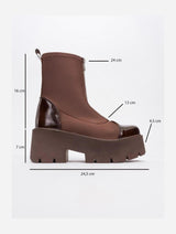 Immaculate Vegan - Prologue Shoes Bray Brown Patent Chunky Boot (Women)