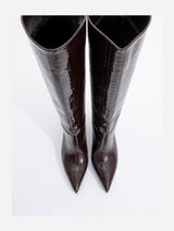 Immaculate Vegan - Prologue Shoes Cassandra Brown Pattern High‑Heel Boot (Women)