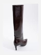 Immaculate Vegan - Prologue Shoes Cassandra Brown Pattern High‑Heel Boot (Women)
