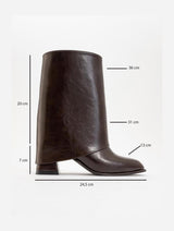 Immaculate Vegan - Prologue Shoes Ellas Brown Chunky Heel Boot (Women)