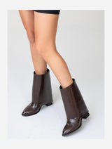 Immaculate Vegan - Prologue Shoes Ellas Brown Chunky Heel Boot (Women)
