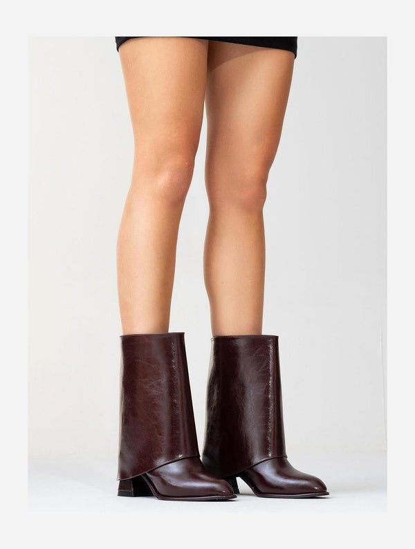 Prologue Shoes Ellas Burgundy Chunky Heel Boot (Women)