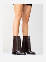 Immaculate Vegan - Prologue Shoes Ellas Brown Chunky Heel Boot (Women)