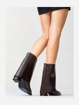 Immaculate Vegan - Prologue Shoes Ellas Brown Chunky Heel Boot (Women)