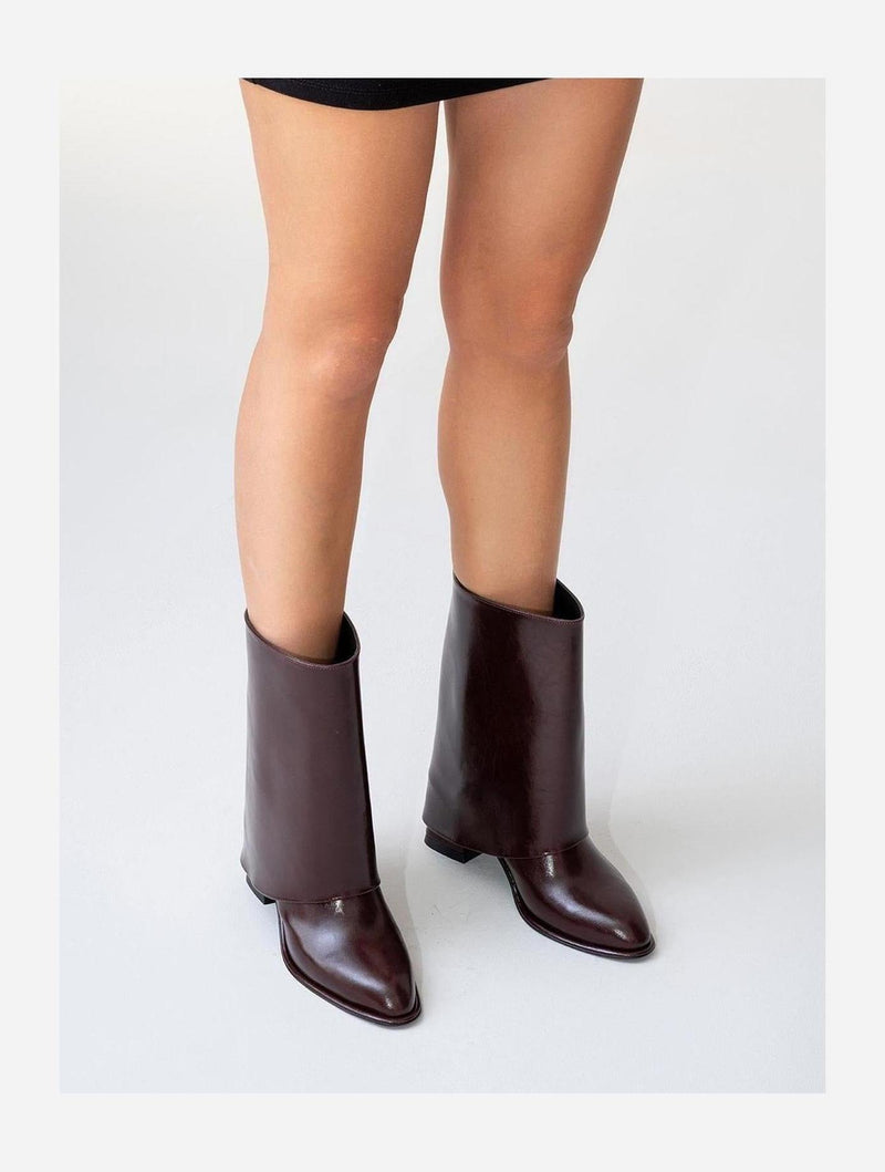 Prologue Shoes Ellas Burgundy Chunky Heel Boot (Women)