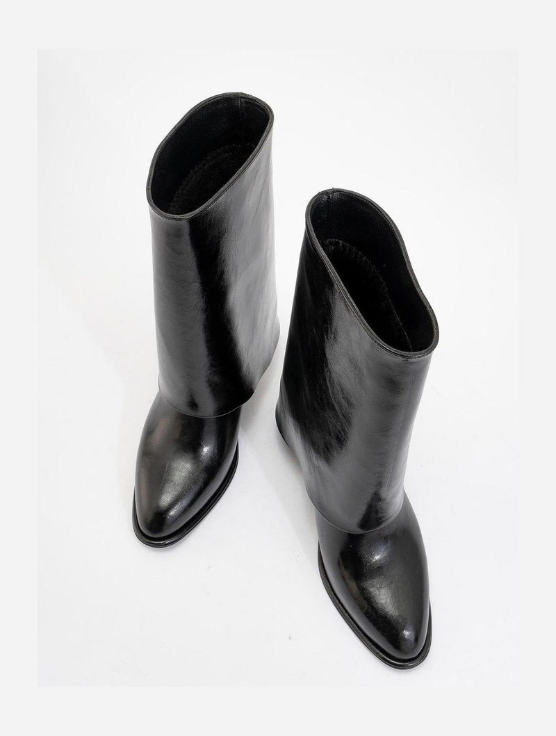 Prologue Shoes Ellas Black Chunky Heel Boot (Women)