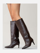 Immaculate Vegan - Prologue Shoes Cassandra Brown Cilt High‑Heel Boot (Women)