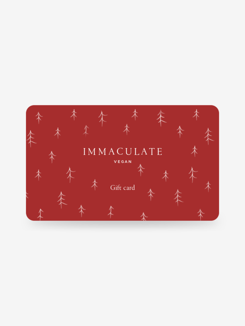 Immaculate Vegan Gift Card Christmas Red / £25