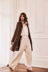 Immaculate Vegan - Issy London Bette Soft Pile Vegan Faux Fur Coat | Taupe Brown