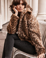 Immaculate Vegan - Issy London Claudia Luxe Recycled Vegan Faux Fur Jacket | Leopard