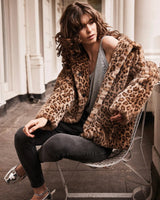 Immaculate Vegan - Issy London Claudia Luxe Recycled Vegan Faux Fur Jacket | Leopard