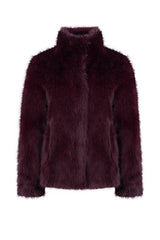 Immaculate Vegan - Issy London Halle Luxe Vegan Faux Fur Jacket | Berry