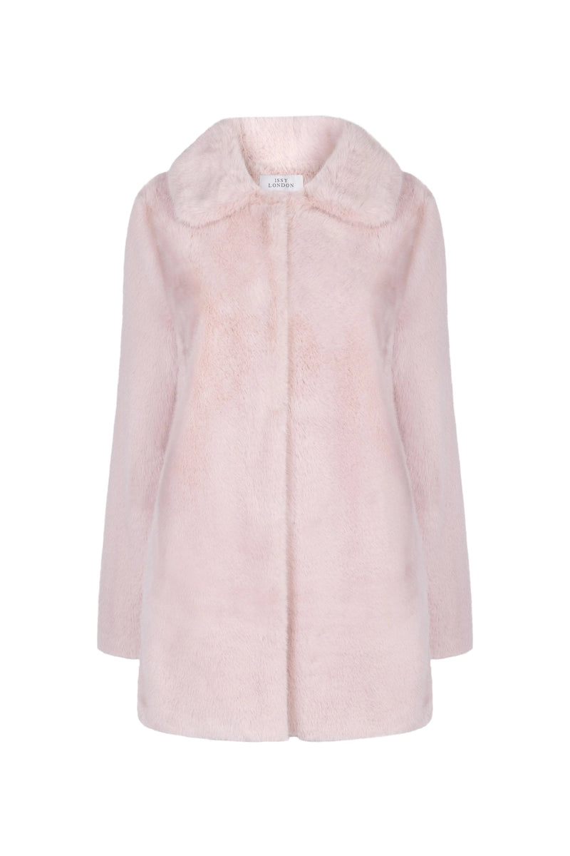 Issy London Lola Luxe Vegan Faux Fur Coat | Pink