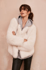 Immaculate Vegan - Issy London Marlene Jacket Vegan Luxe Faux Fur Cream