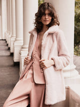 Immaculate Vegan - Issy London Lola Luxe Vegan Faux Fur Coat | Pink S