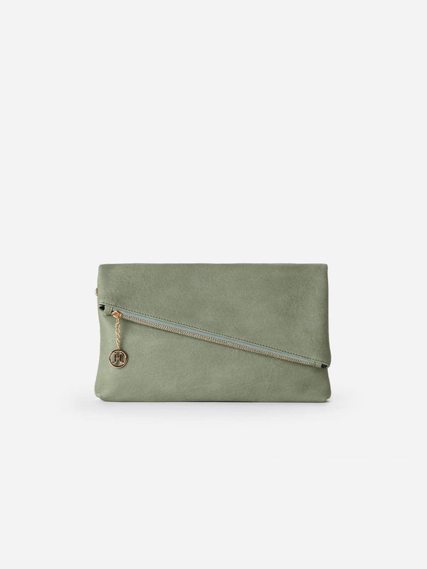 jeane & jax CYNDIE Asymmetrical Foldover Clutch