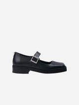 Immaculate Vegan - PREV Jenny Apple Leather Square Toe Mary Janes | Black UK3 / EU36 / US5