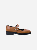 Immaculate Vegan - PREV Jenny Apple Leather Square Toe Mary Janes | Ginger UK3 / EU36 / US5