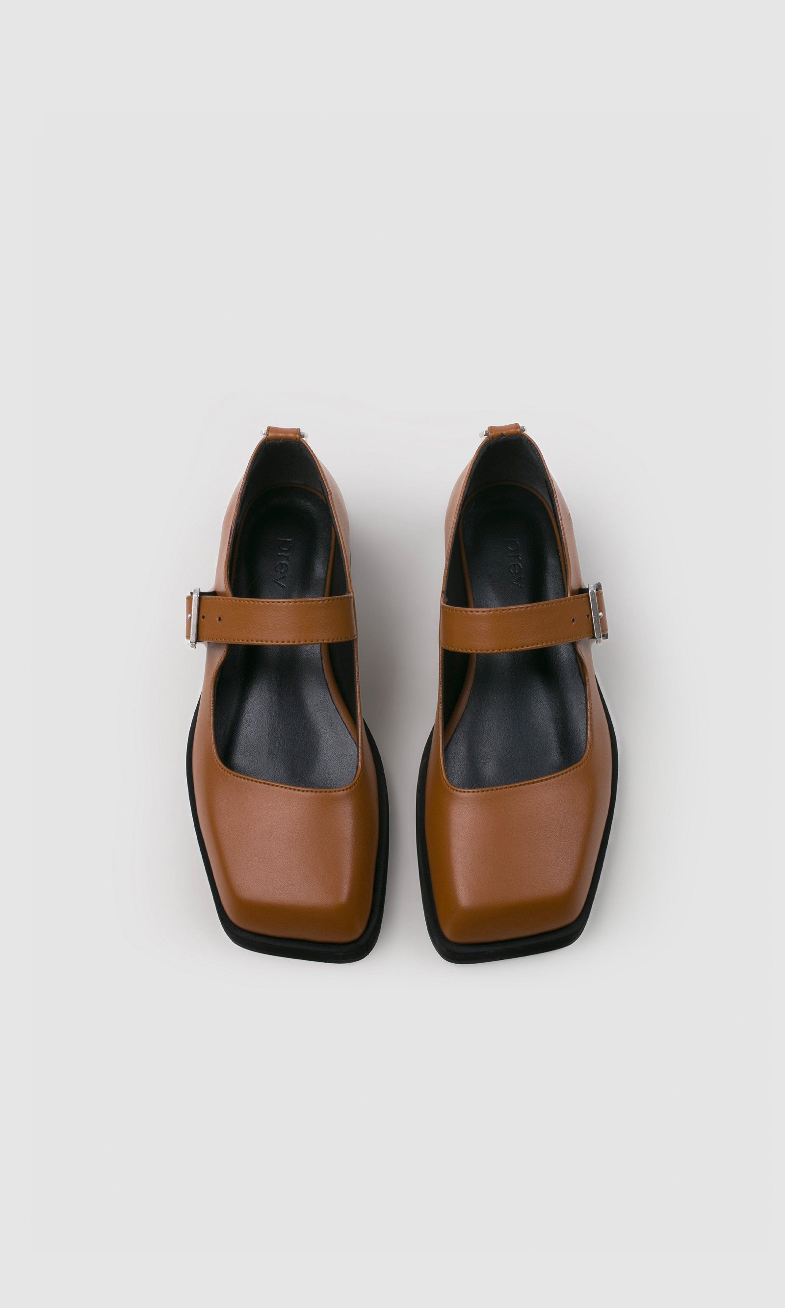 PREV - Jenny Apple Leather Square Toe Mary Janes | Ginger